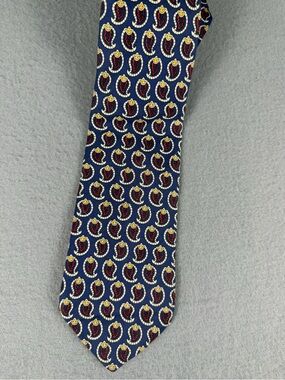 Brooks Brothers Men's Woven All Silk Classic Paisley Tie Blue Multicolor